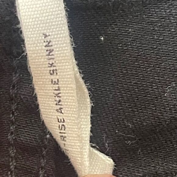 Rag & Bone Nina High Rise Ankle Skinny Jeans In Black Hampton Sz 26 - Picture 10 of 14